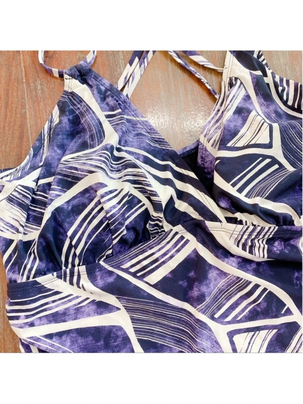 La Blanca Bali Hai Navy White One Piece Swimsuit 22W